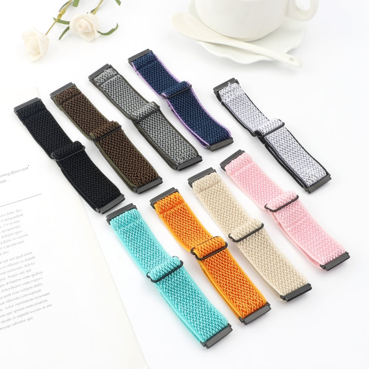 For Fitbit Versa 4 / Sense 2 Universal Wave Nylon Watch Band(Orange) - Watch Bands by buy2fix | Online Shopping UK | buy2fix
