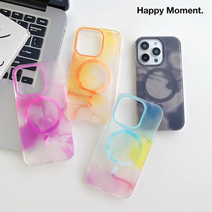 For iPhone 13 Pro Max Watercolor Magsafe Phone Case(Black) - iPhone 13 Pro Max Cases by buy2fix | Online Shopping UK | buy2fix