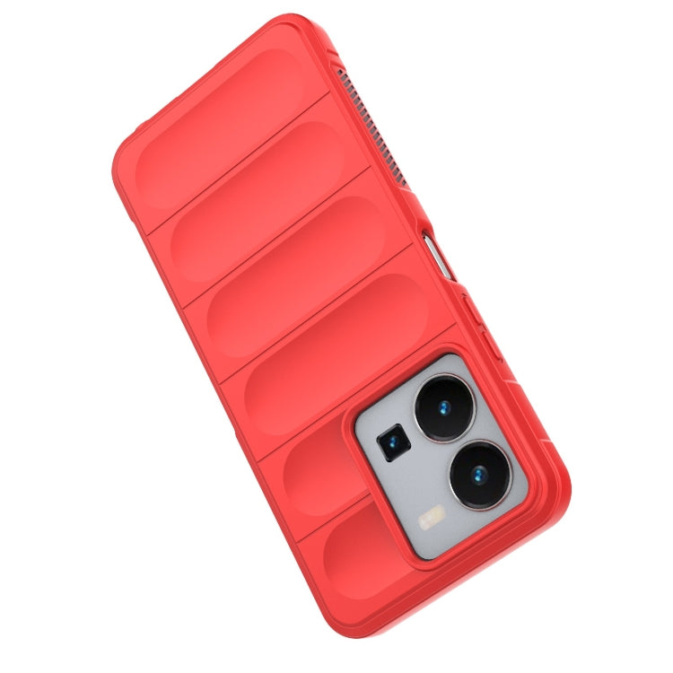 For vivo Y35 4G Global Magic Shield TPU + Flannel Phone Case(Dark Green) - vivo Cases by buy2fix | Online Shopping UK | buy2fix