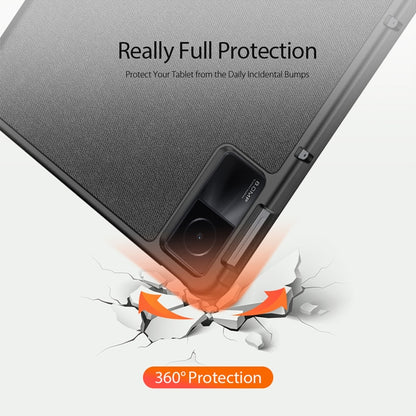 For Xiaomi Redmi Pad 10.61 DUX DUCIS Domo Series Magnetic Flip Leather Tablet Case(Black) - More Tablet Cases by DUX DUCIS | Online Shopping UK | buy2fix