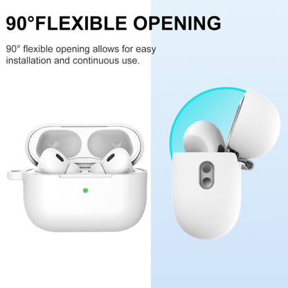 For AirPods Pro 2 Thickened One-piece Shockproof Earphone Case(White) - For AirPods Pro 2 by buy2fix | Online Shopping UK | buy2fix