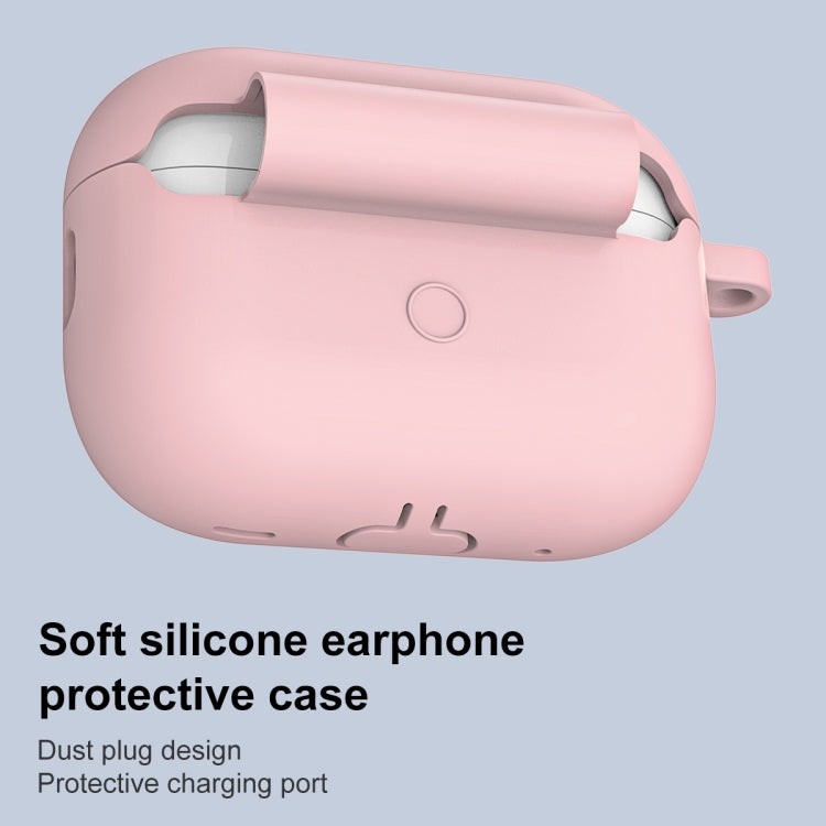 For AirPods Pro 2 Thickened One-piece Shockproof Earphone Case(Pink) - For AirPods Pro 2 by buy2fix | Online Shopping UK | buy2fix