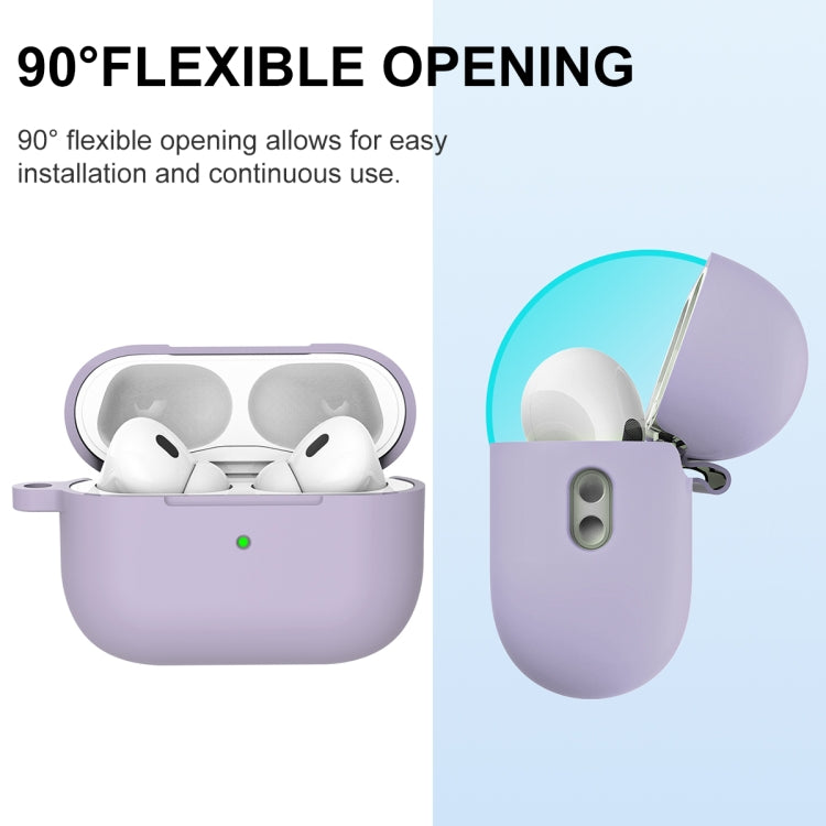 For AirPods Pro 2 Thickened One-piece Shockproof Earphone Case(Lavender Purple) - For AirPods Pro 2 by buy2fix | Online Shopping UK | buy2fix