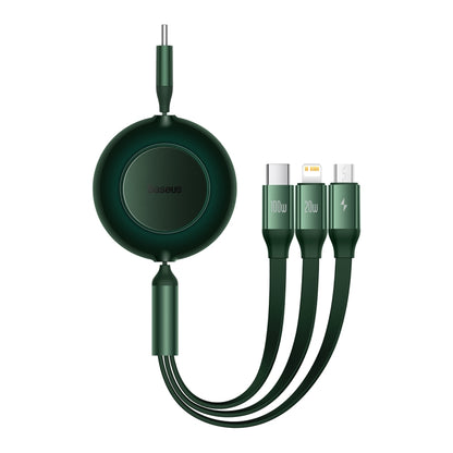 Baseus Bright Mirror 3 in 1 USB-C / Type-C 100W Telescopic Data Cable, Length: 1.2m(Dark Green) - Multifunction Cable by Baseus | Online Shopping UK | buy2fix