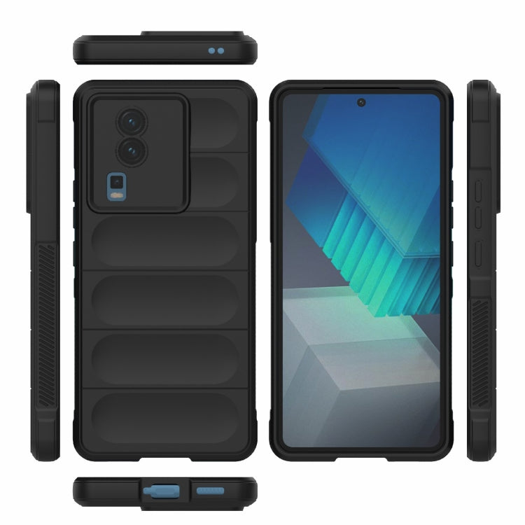 For vivo iQOO Neo7 Magic Shield TPU + Flannel Phone Case(Dark Blue) - vivo Cases by buy2fix | Online Shopping UK | buy2fix