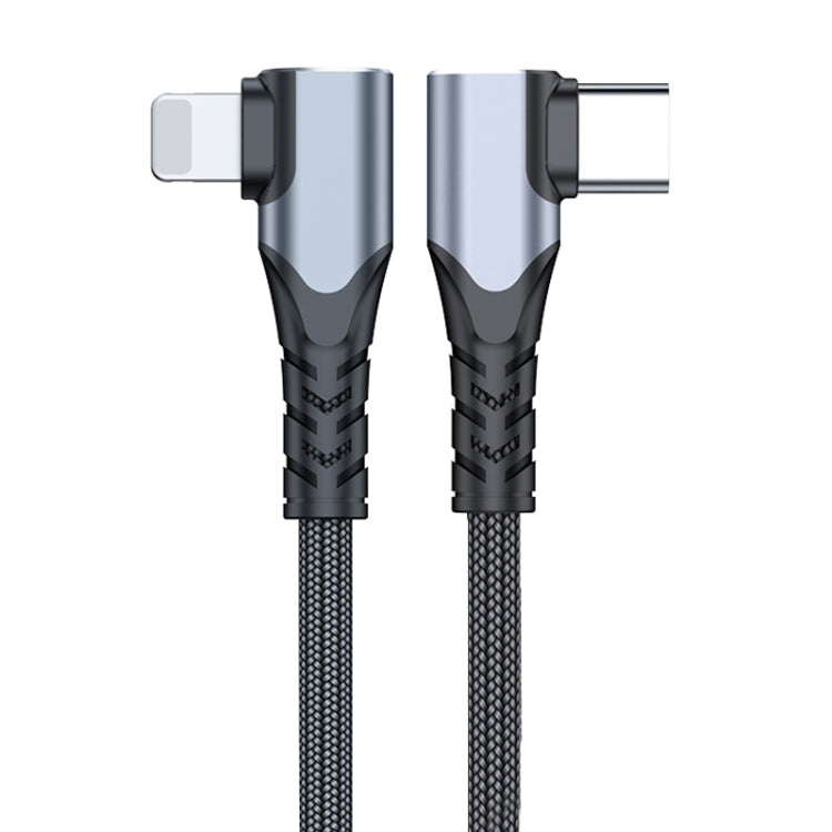 ADC-009 20W USB-C/Type-C to 8 Pin Double Elbow Data Cable, Length:0.4m - 2 in 1 Cable by buy2fix | Online Shopping UK | buy2fix