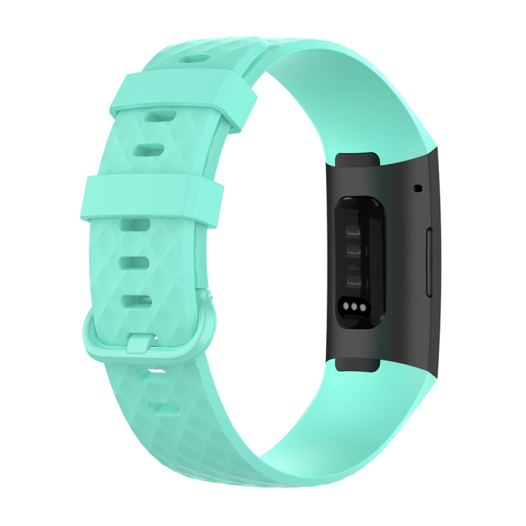 Color Buckle TPU Wrist Strap Watch Band for Fitbit Charge 4 / Charge 3 / Charge 3 SE, Size: L(Green) - Watch Bands by buy2fix | Online Shopping UK | buy2fix