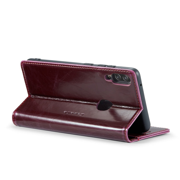 For Samsung Galaxy A20／A30／M10S CaseMe 003 Crazy Horse Texture Leather Phone Case(Wine Red) - Galaxy Phone Cases by CaseMe | Online Shopping UK | buy2fix