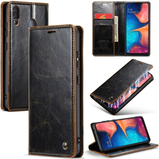 For Samsung Galaxy A20／A30／M10S CaseMe 003 Crazy Horse Texture Leather Phone Case(Coffee) - Galaxy Phone Cases by CaseMe | Online Shopping UK | buy2fix