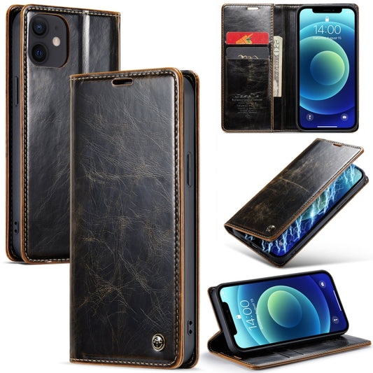 For iPhone 12 mini CaseMe 003 Crazy Horse Texture Leather Phone Case(Coffee) - iPhone 12 mini Cases by CaseMe | Online Shopping UK | buy2fix