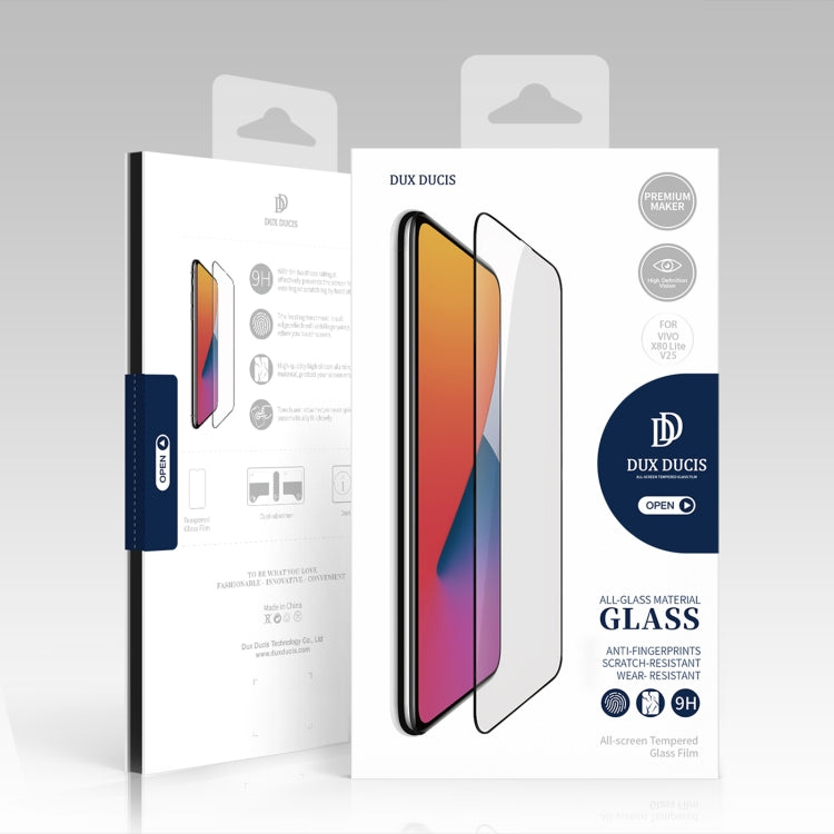 For vivo X80 Lite / V25 10pcs DUX DUCIS 0.33mm 9H Medium Alumina Tempered Glass Film - vivo Tempered Glass by DUX DUCIS | Online Shopping UK | buy2fix