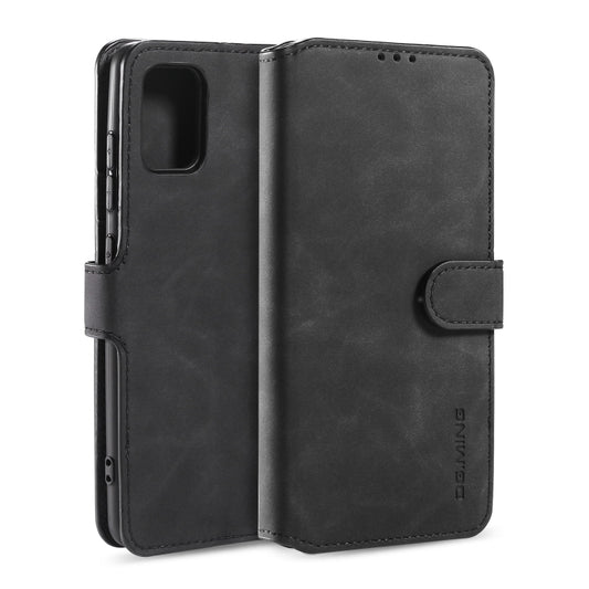 For Galaxy A31 DG.MING Retro Oil Side Horizontal Flip Case with Holder & Card Slots & Wallet(Black) - Galaxy Phone Cases by DG.MING | Online Shopping UK | buy2fix