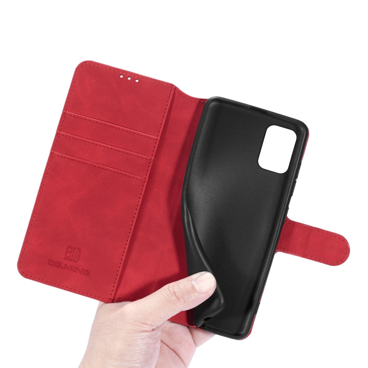 For Galaxy A71 5G DG.MING Retro Oil Side Horizontal Flip Case with Holder & Card Slots & Wallet(Red) - Galaxy Phone Cases by DG.MING | Online Shopping UK | buy2fix