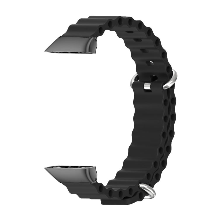 For Huawei Band 7 / 7 NFC MIJOBS CS Marine Silicone Breathable Watch Band(Black) - Watch Bands by MIJOBS | Online Shopping UK | buy2fix