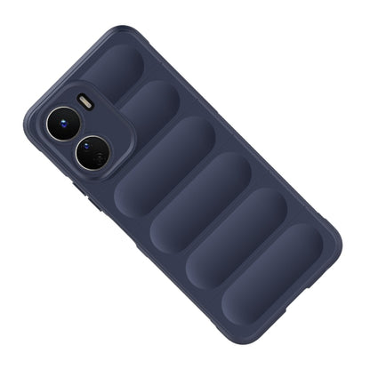 For vivo Y16 4G Global Magic Shield TPU + Flannel Phone Case(Dark Blue) - vivo Cases by buy2fix | Online Shopping UK | buy2fix