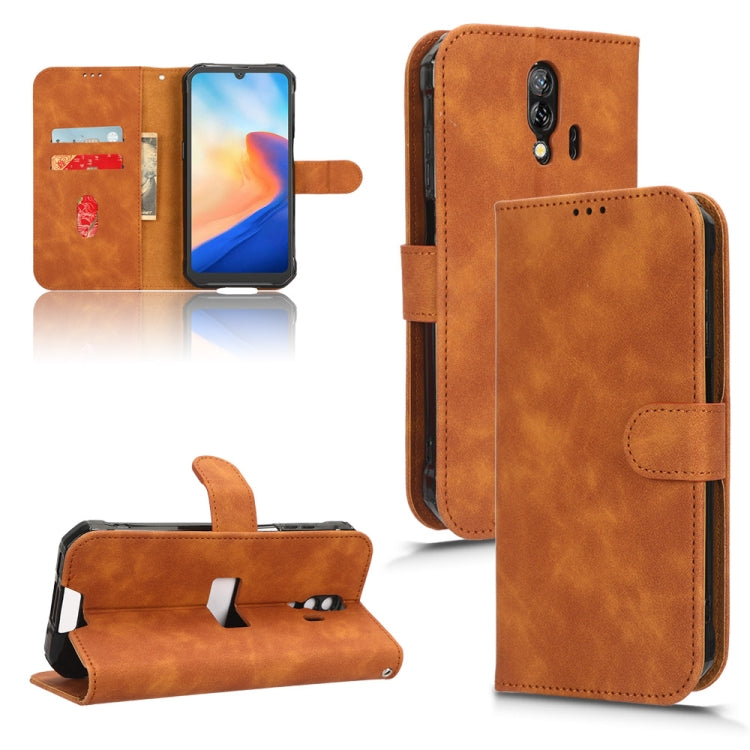 For Blackview BV7200 Skin Feel Magnetic Flip Leather Phone Case(Brown) - More Brand by buy2fix | Online Shopping UK | buy2fix