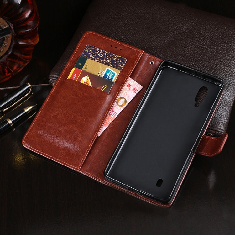 For Blackview BV6100 idewei Crazy Horse Texture Horizontal Flip Leather Case with Holder & Card Slots & Wallet(Black) - More Brand by idewei | Online Shopping UK | buy2fix