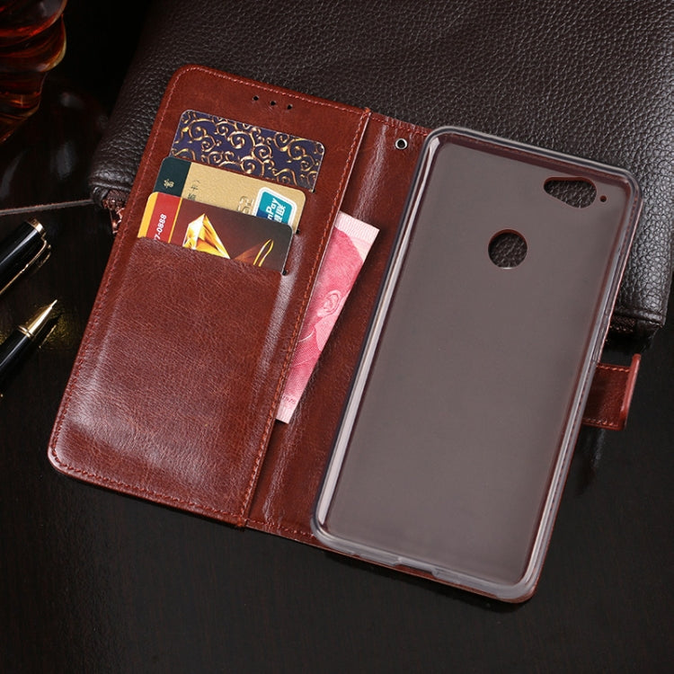 For Blackview R7 idewei Crazy Horse Texture Horizontal Flip Leather Case with Holder & Card Slots & Wallet(Dark Blue) - More Brand by idewei | Online Shopping UK | buy2fix