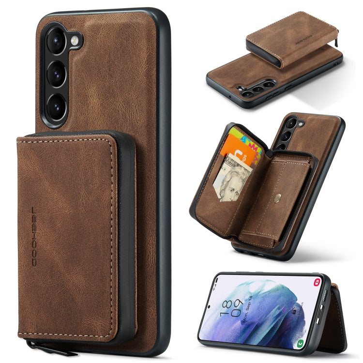 For Samsung Galaxy S24+ 5G JEEHOOD Magnetic Zipper Horizontal Flip Leather Phone Case(Brown) - Galaxy S24+ 5G Cases by JEEHOOD | Online Shopping UK | buy2fix