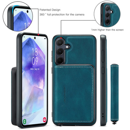 For Samsung Galaxy A55 5G JEEHOOD Magnetic Zipper Horizontal Flip Leather Phone Case(Blue) - Galaxy Phone Cases by JEEHOOD | Online Shopping UK | buy2fix