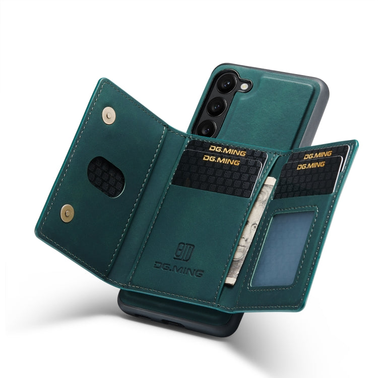 For Samsung Galaxy S23 5G DG.MING M2 Series 3-Fold Multi Card Bag + Phone Case(Green) - Galaxy S23 5G Cases by DG.MING | Online Shopping UK | buy2fix