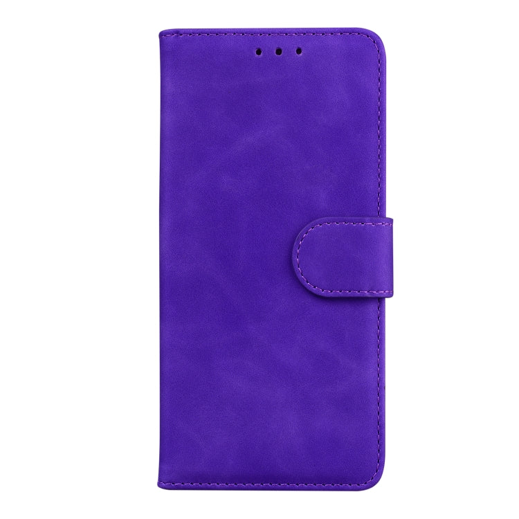 For OnePlus 11 Skin Feel Pure Color Flip Leather Phone Case(Purple) - OnePlus Cases by buy2fix | Online Shopping UK | buy2fix