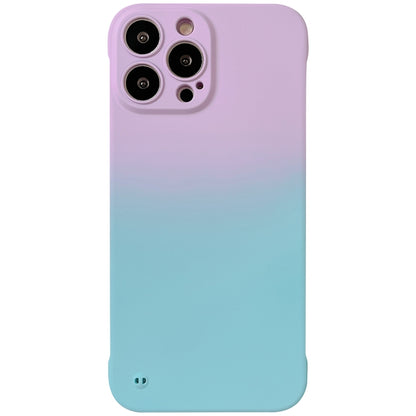 For iPhone 11 Frameless Skin Feel Gradient Phone Case(Light Purple + Light Blue) - iPhone 11 Cases by buy2fix | Online Shopping UK | buy2fix