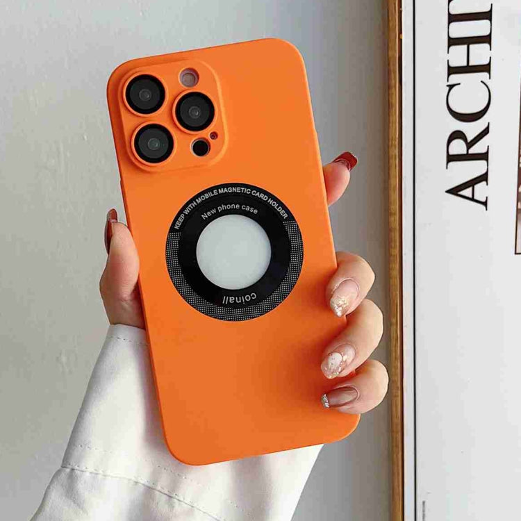 For iPhone 11 Skin Feel CD Texture MagSafe Magnetic Phone Case(Orange) - iPhone 11 Cases by buy2fix | Online Shopping UK | buy2fix