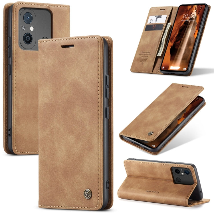 For Xiaomi Redmi 11A / 12C CaseMe 013 Multifunctional Horizontal Flip Leather Phone Case(Brown) - Xiaomi Cases by CaseMe | Online Shopping UK | buy2fix