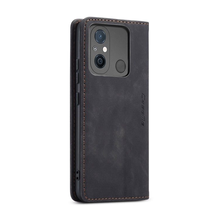 For Xiaomi Redmi 11A / 12C CaseMe 013 Multifunctional Horizontal Flip Leather Phone Case(Black) - Xiaomi Cases by CaseMe | Online Shopping UK | buy2fix