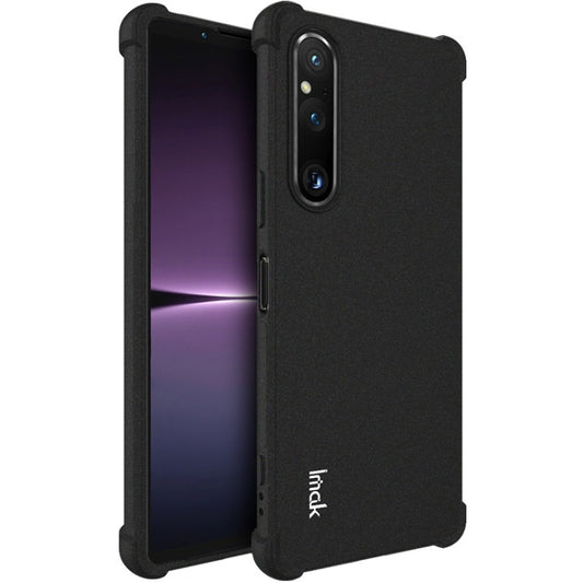 For Sony Xperia 1 V imak Shockproof Airbag TPU Phone Case(Matte Black) - Sony Cases by imak | Online Shopping UK | buy2fix