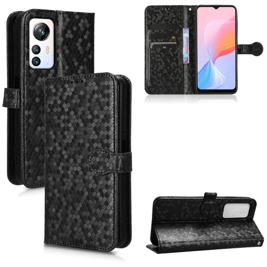 For Blackview A85 Honeycomb Dot Texture Leather Phone Case(Black) - More Brand by buy2fix | Online Shopping UK | buy2fix