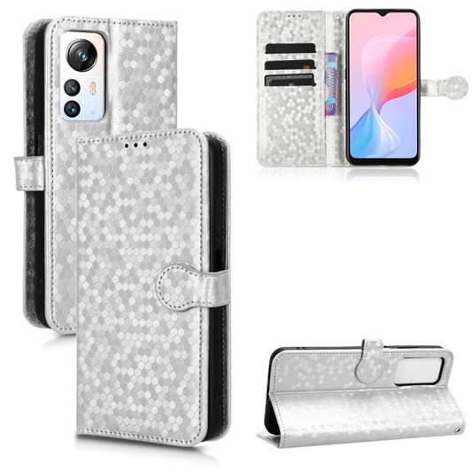 For Blackview A85 Honeycomb Dot Texture Leather Phone Case(Silver) - More Brand by buy2fix | Online Shopping UK | buy2fix