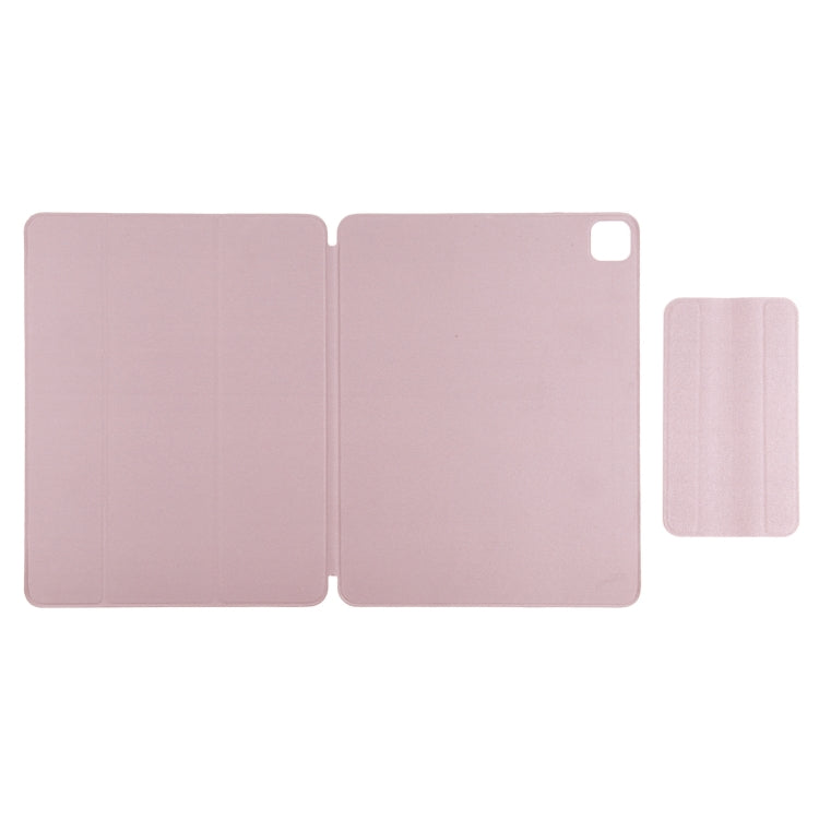 For iPad Air 13 2024 / Pro 12.9 2020 Active Buckle Magnetic PU Leather Tablet Case With Holder & Sleep / Wake-up Function(Pink) - iPad Pro 12.9 (2020) Cases by buy2fix | Online Shopping UK | buy2fix