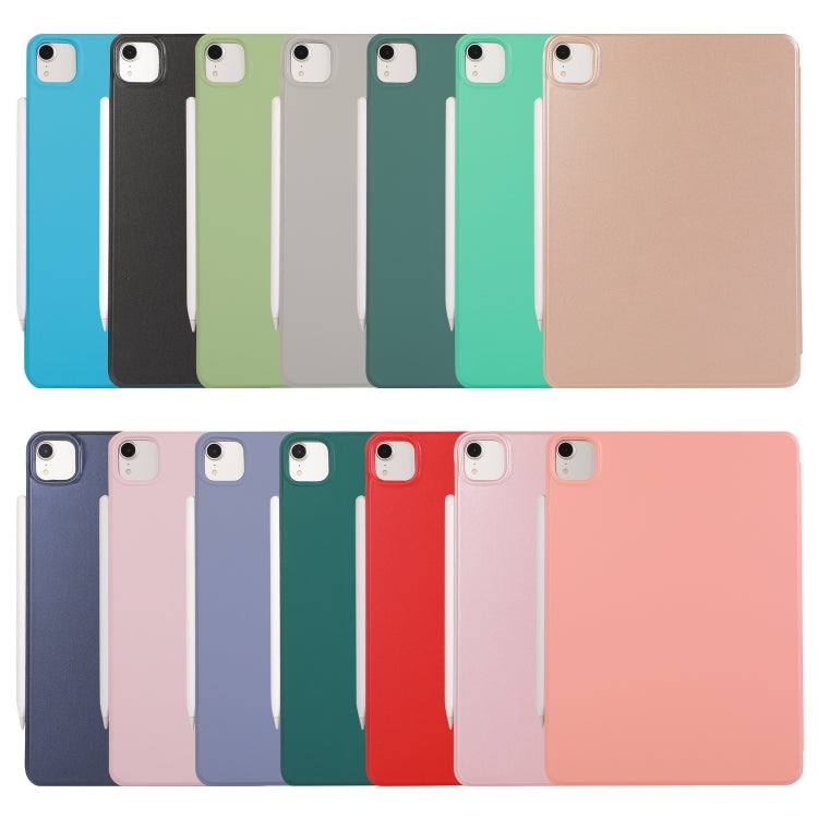 For iPad Air 13 2024 / Pro 12.9 2020 Active Buckle Magnetic PU Leather Tablet Case With Holder & Sleep / Wake-up Function(Light Green) - iPad Pro 12.9 (2020) Cases by buy2fix | Online Shopping UK | buy2fix