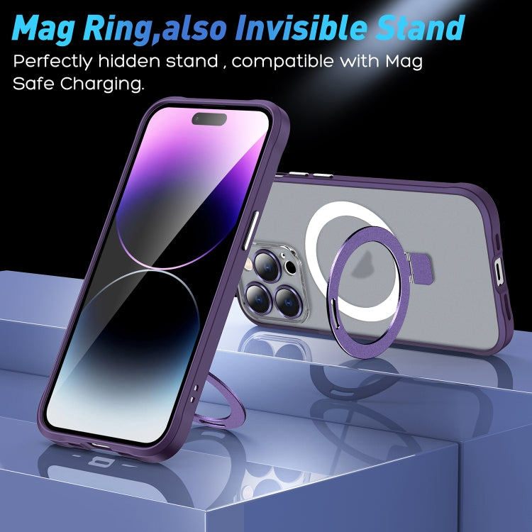 For iPhone 12 Pro Metal Eyes Series MagSafe Magnetic Holder Phone Case(Silver) - iPhone 12 / 12 Pro Cases by buy2fix | Online Shopping UK | buy2fix