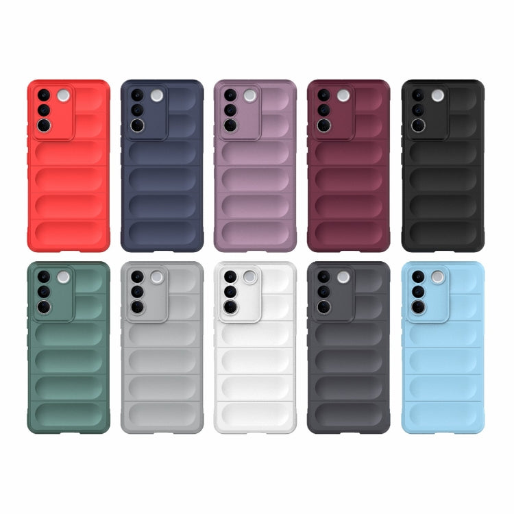 For vivo S16e 5G Magic Shield TPU + Flannel Phone Case(Dark Blue) - vivo Cases by buy2fix | Online Shopping UK | buy2fix