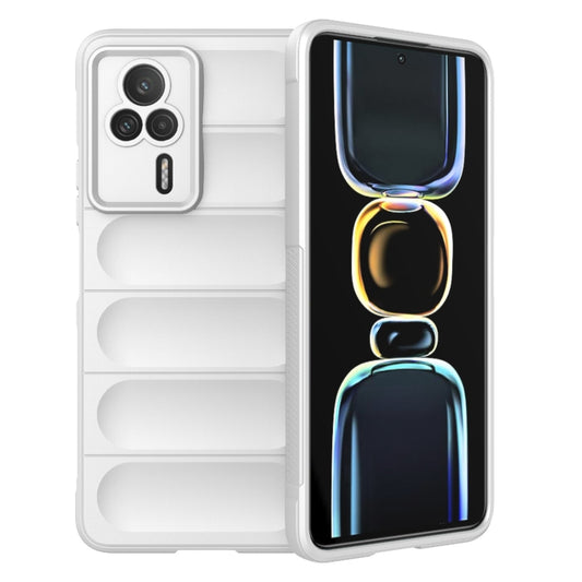 For Xiaomi Redmi K60E 5G Magic Shield TPU + Flannel Phone Case(White) - Xiaomi Cases by buy2fix | Online Shopping UK | buy2fix