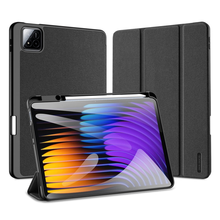 For Xiaomi Pad 7 / 7 Pro DUX DUCIS Domo Series Magnetic Flip Leather Tablet Case(Black) - More Tablet Cases by DUX DUCIS | Online Shopping UK | buy2fix