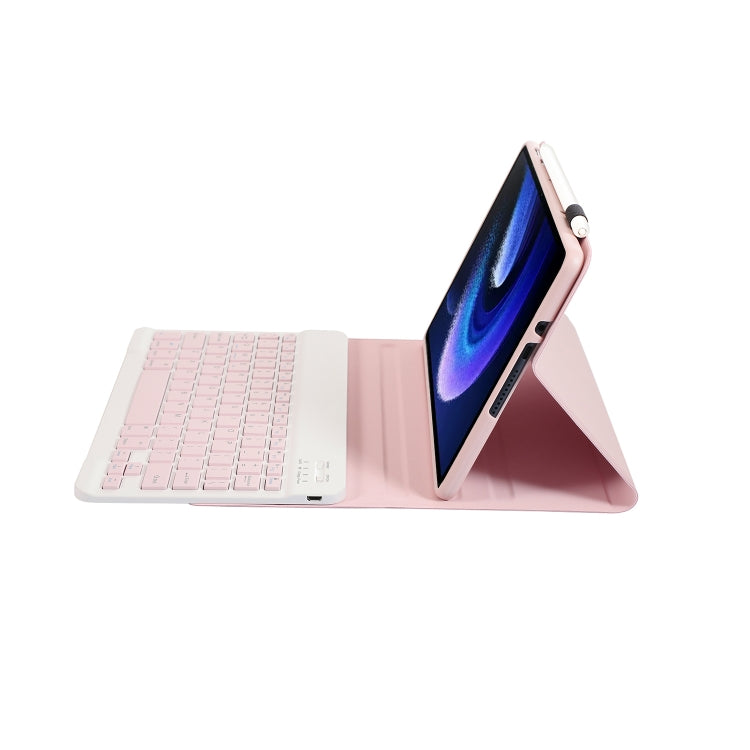 For Xiaomi Pad 6 / Pad 6 Pro A0N7 Lambskin Texture Ultra-thin Bluetooth Keyboard Leather Case(Pink) - Others Keyboard by buy2fix | Online Shopping UK | buy2fix