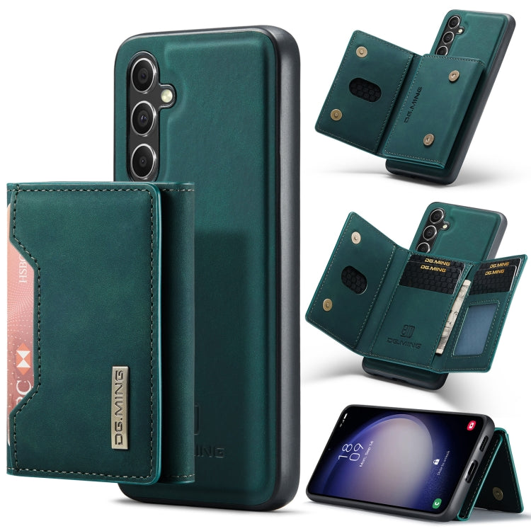 For Samsung Galaxy S23 FE 5G DG.MING M2 Series 3-Fold Multi Card Bag + Magnetic Phone Case(Green) - Galaxy S23 FE 5G Cases by DG.MING | Online Shopping UK | buy2fix