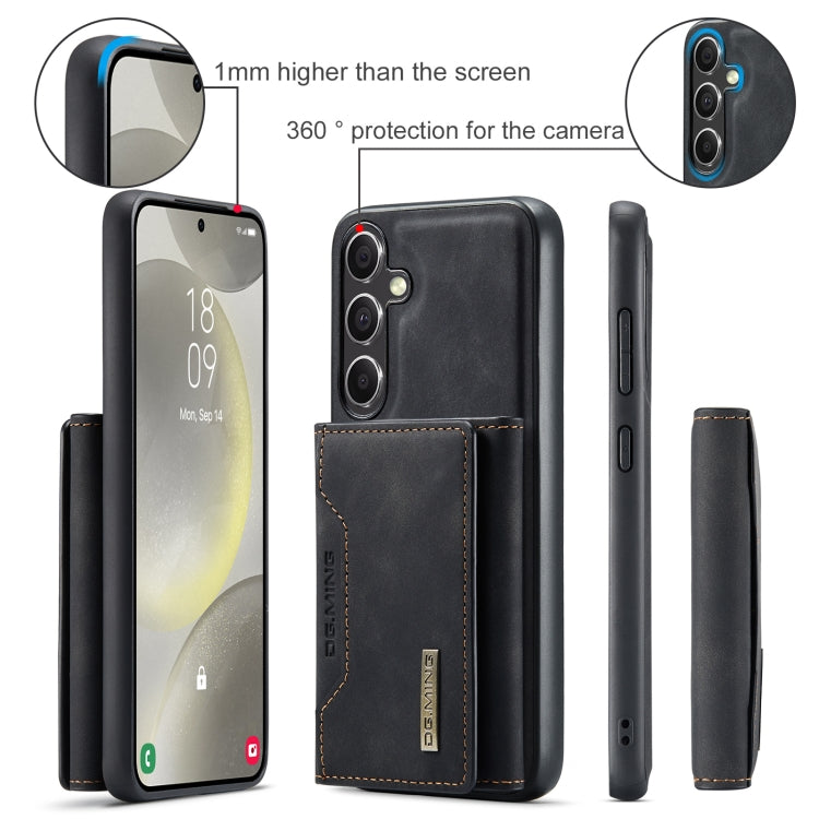 For Samsung Galaxy S24+ 5G DG.MING M2 Series 3-Fold Multi Card Bag + Magnetic Phone Case(Black) - Galaxy S24+ 5G Cases by DG.MING | Online Shopping UK | buy2fix