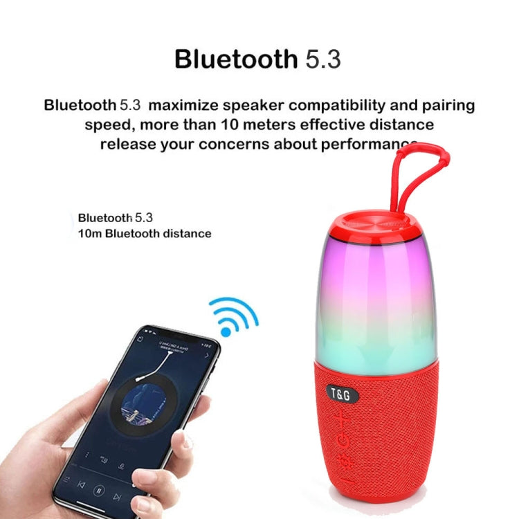 T&G TG644 5W High Power RGB Light Portable Bluetooth Speaker(Gery) - Waterproof Speaker by T&G | Online Shopping UK | buy2fix