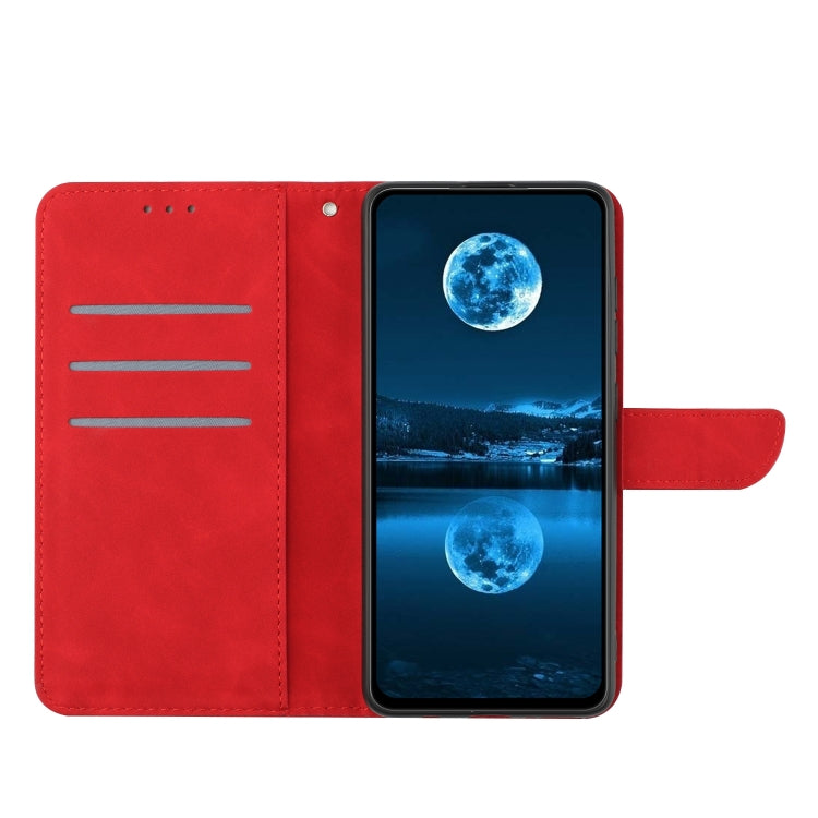 For Xiaomi Redmi A3 Stitching Embossed Leather Phone Case(Red) - Xiaomi Cases by buy2fix | Online Shopping UK | buy2fix