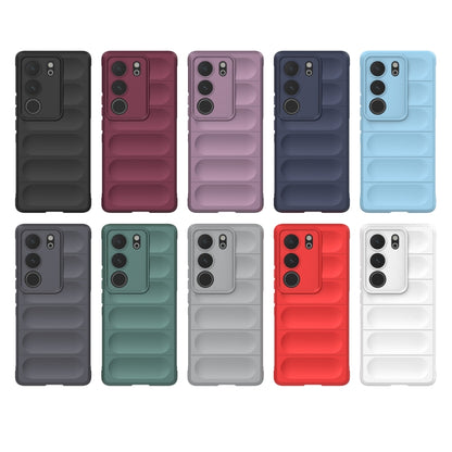 For vivo S17 Pro Magic Shield TPU + Flannel Phone Case(Grey) - vivo Cases by buy2fix | Online Shopping UK | buy2fix