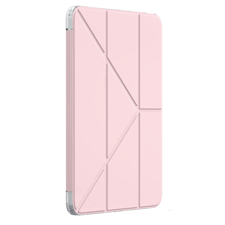 For iPad Air 13 2024 Mutural Deformation Stand Smart Leather Tablet Case(Pink) - iPad Air 13 2024 Cases by Mutural | Online Shopping UK | buy2fix