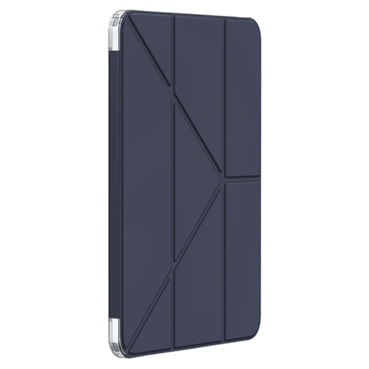 For iPad Pro 11 2024 Mutural Deformation Stand Smart Leather Tablet Case(Dark Blue) - iPad Pro 11 2024 Cases by Mutural | Online Shopping UK | buy2fix