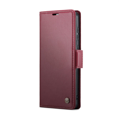 For Samsung Galaxy A70/A70s CaseMe 023 Butterfly Buckle Litchi Texture RFID Anti-theft Leather Phone Case(Wine Red) - Galaxy Phone Cases by CaseMe | Online Shopping UK | buy2fix