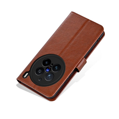 For vivo X200 Pro AZNS Sheepskin Texture Flip Leather Phone Case(Brown) - X200 Pro Cases by AZNS | Online Shopping UK | buy2fix