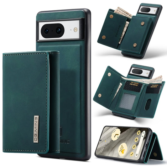 For Google Pixel 8 DG.MING M1 Series 3-Fold Multi Card Wallet + Magnetic Phone Case(Green) - Google Cases by DG.MING | Online Shopping UK | buy2fix